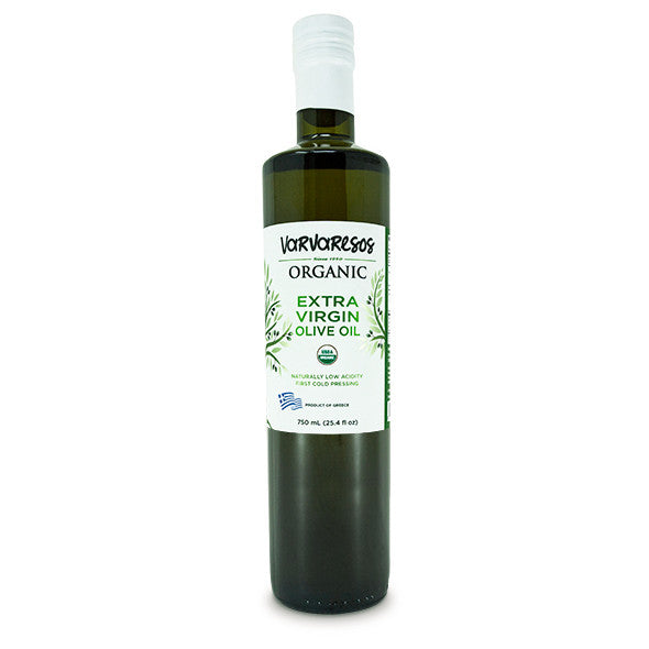 Organic Olive Oil - Extra Virgin - Varvaresos - 750 ml Bottle