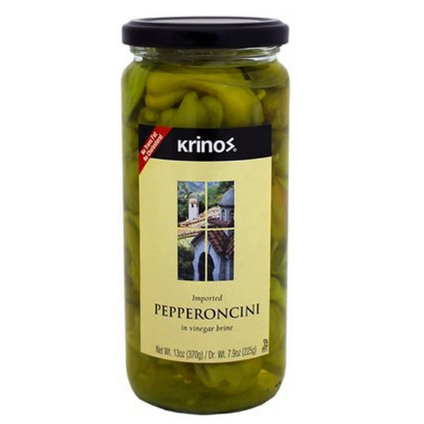 Pepperoncini In Brine - Krinos - 13 oz jar