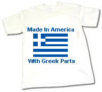 Adult Unisex T-Shirt - Made In America With Greek Parts (Sizes S-XXL)