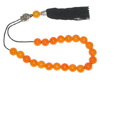 Worry Beads With Tassel - Tangerine - 1 pc.