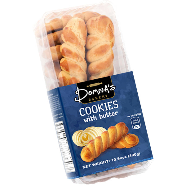 Koulourakia Cookies - Butter Flavor - Domna's Bakery - 300 gram box