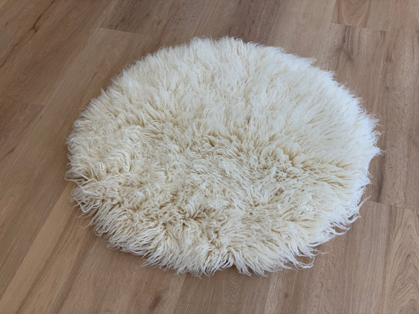 Flokati Rug - Natural White - 3000 g/m2 - 4' Round