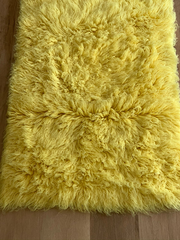 Flokati Rug - Lemon - 2000 g/m2 - 3' x 5'