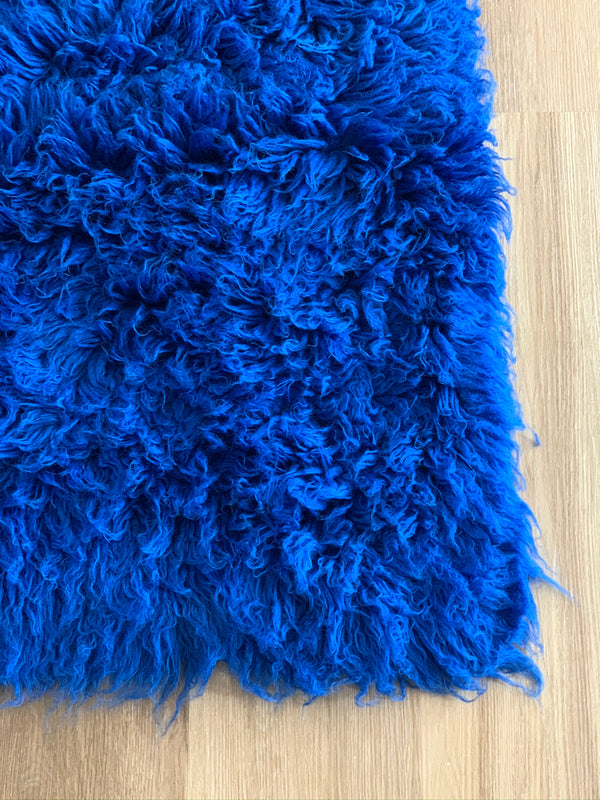 Flokati Rug - Electric Blue - 2000 g/m2 - 3' x 5'