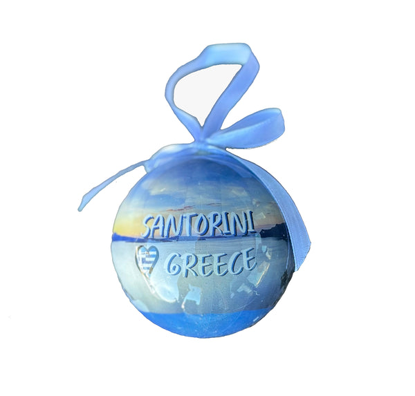 Greek Christmas Tree Ball - Santorini