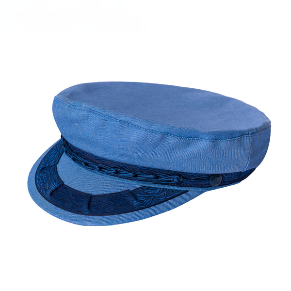 Authentic Greek Fisherman's Cap - Blue Denim