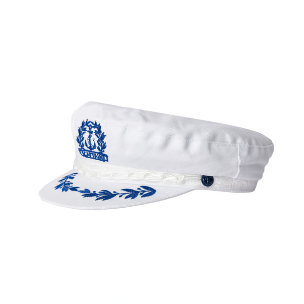 Authentic Greek Captain's Cap - Cotton - White