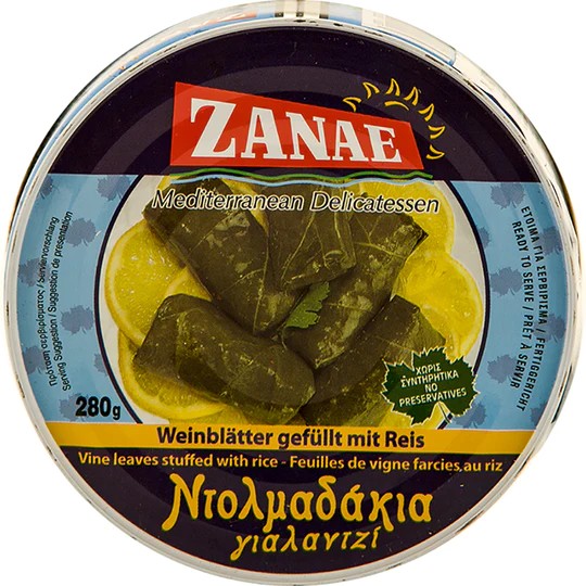 Stuffed Grape Leaves (Dolmades) - Zanae - 10 oz can