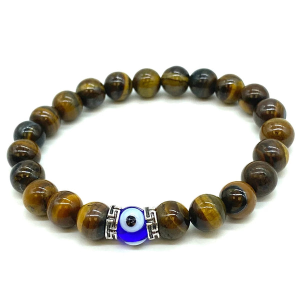 Tiger's Eye Evile Eye Bracelet - 1 Pc