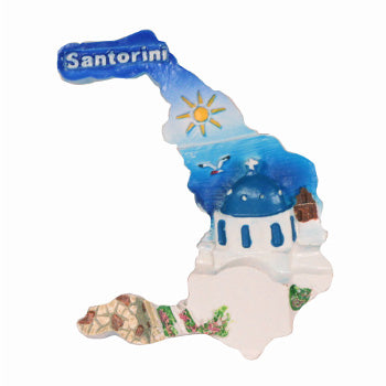 Ceramic Magnet - Santorini Island - 1 pc