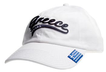 Baseball Cap - Greece/Ellas - White - 1 pc