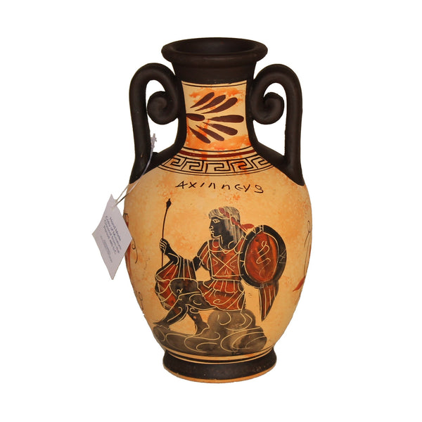 Greek Vase - Ceramic - 8" - Beige - 1 pc