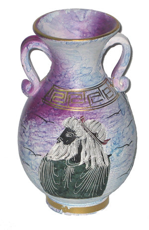 Greek Vase - Ceramic - 8" - Crete Design - 1 pc