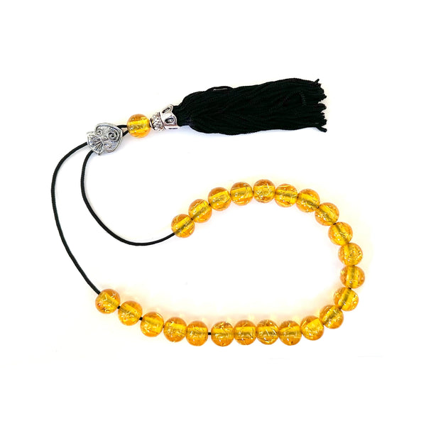 Worry Beads With Tassel - Transparent Orange - 1 pc.